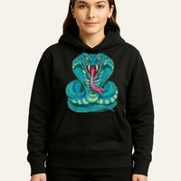 Fanged Cobra King Snake Fast Striking Fangs Bite Hoodie