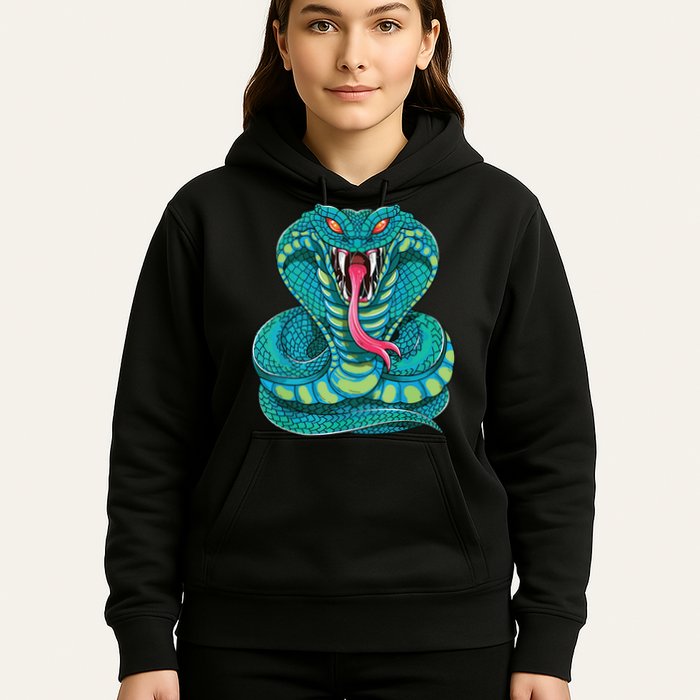 Fanged Cobra King Snake Fast Striking Fangs Bite Hoodie