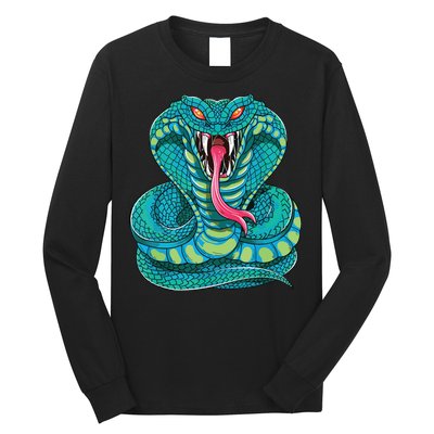 Fanged Cobra King Snake Fast Striking Fangs Bite Long Sleeve Shirt