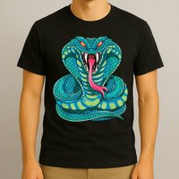Fanged Cobra King Snake Fast Striking Fangs Bite T-Shirt