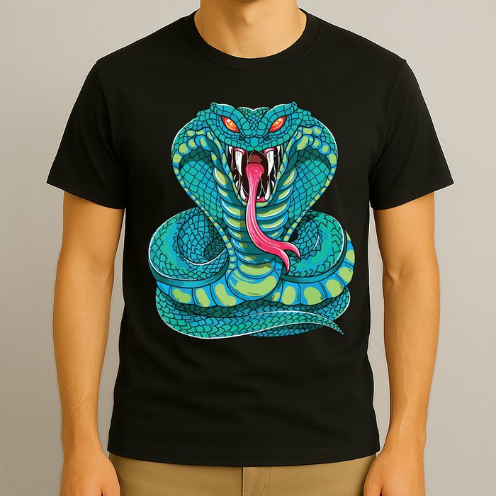 Fanged Cobra King Snake Fast Striking Fangs Bite T-Shirt