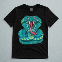 Fanged Cobra King Snake Fast Striking Fangs Bite T-Shirt