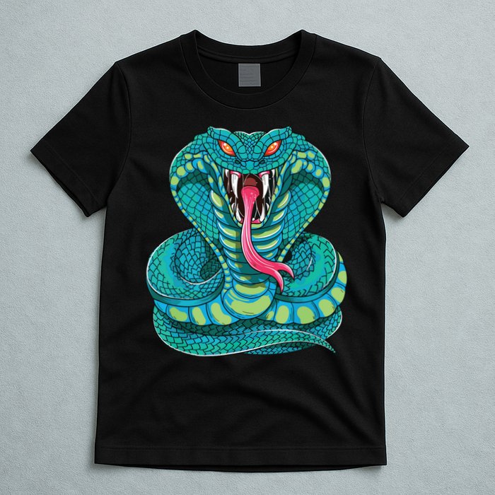 Fanged Cobra King Snake Fast Striking Fangs Bite T-Shirt