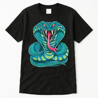 Fanged Cobra King Snake Fast Striking Fangs Bite Tall T-Shirt