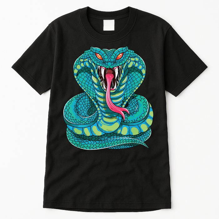 Fanged Cobra King Snake Fast Striking Fangs Bite Tall T-Shirt