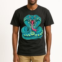 Fanged Cobra King Snake Fast Striking Fangs Bite Tall T-Shirt