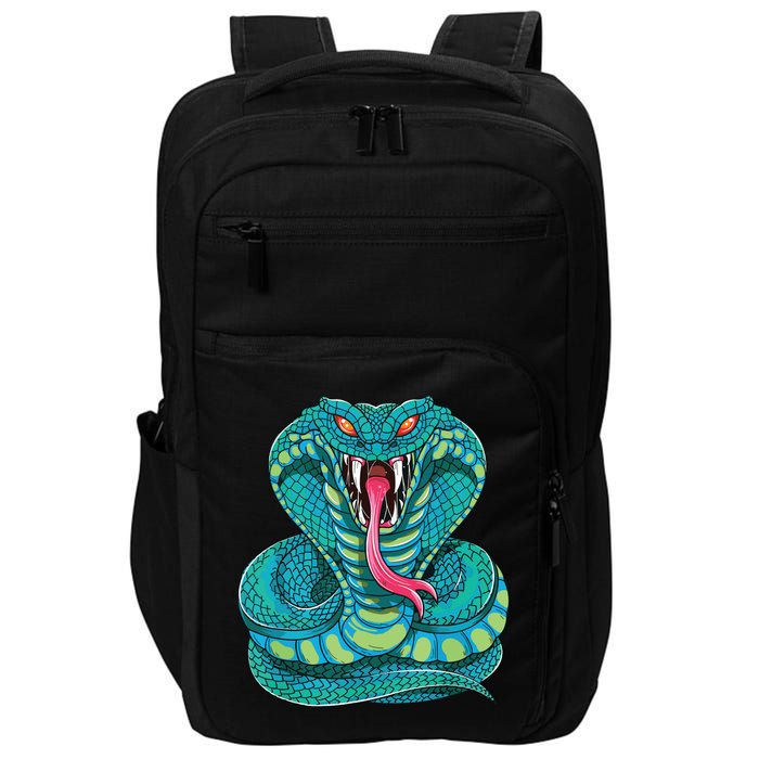 Fanged Cobra King Snake Fast Striking Fangs Bite Impact Tech Backpack