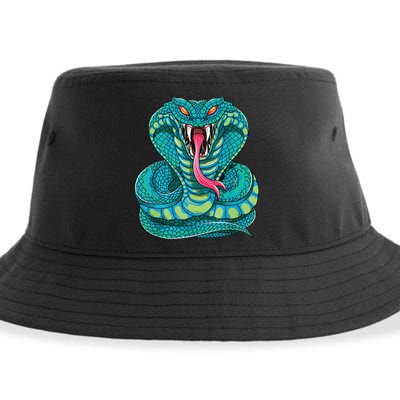 Fanged Cobra King Snake Fast Striking Fangs Bite Sustainable Bucket Hat