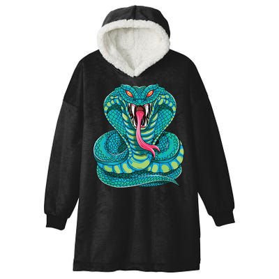 Fanged Cobra King Snake Fast Striking Fangs Bite Hooded Wearable Blanket