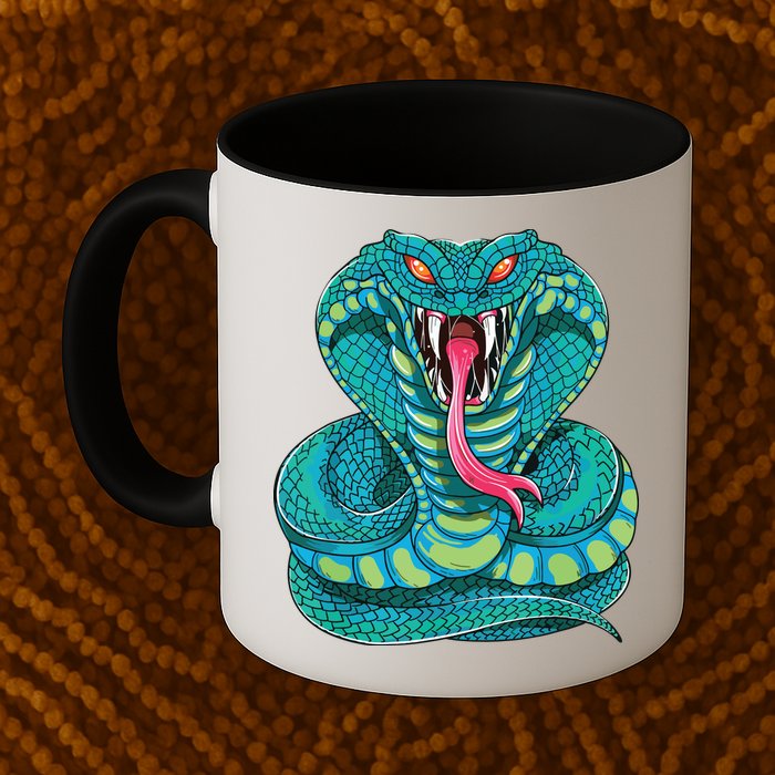 Fanged Cobra King Snake Fast Striking Fangs Bite Mug