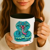 Fanged Cobra King Snake Fast Striking Fangs Bite Mug