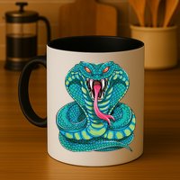Fanged Cobra King Snake Fast Striking Fangs Bite Mug