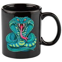 Fanged Cobra King Snake Fast Striking Fangs Bite 11oz C Handle Ceramic Mug