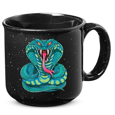 Fanged Cobra King Snake Fast Striking Fangs Bite 15oz Campfire Ceramic Mug