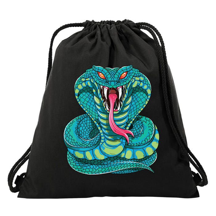 Fanged Cobra King Snake Fast Striking Fangs Bite Drawstring Bag