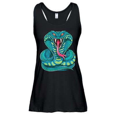 Fanged Cobra King Snake Fast Striking Fangs Bite Ladies Essential Flowy Tank