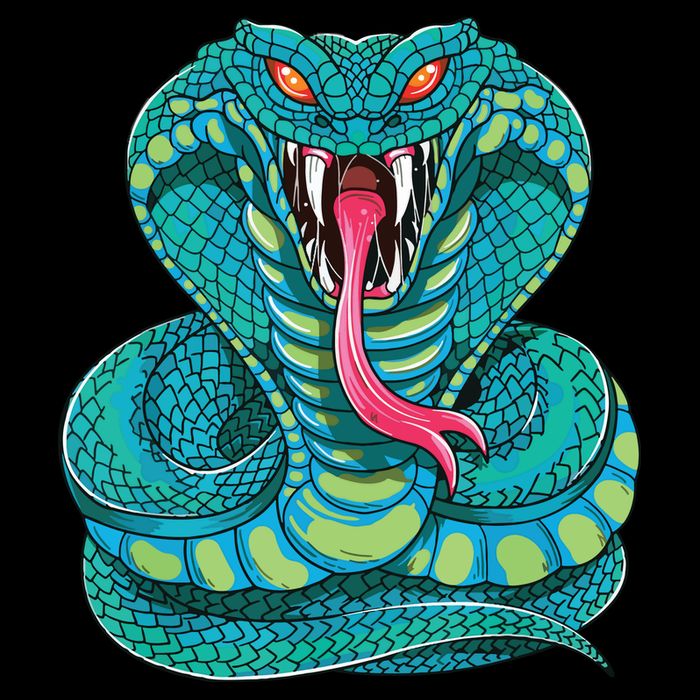 Fanged Cobra King Snake Fast Striking Fangs Bite Flatbill Hat