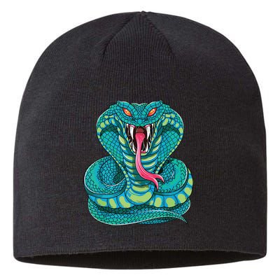 Fanged Cobra King Snake Fast Striking Fangs Bite Sustainable Beanie