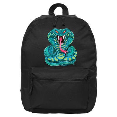 Fanged Cobra King Snake Fast Striking Fangs Bite 16 in Basic Backpack