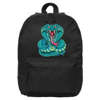 Fanged Cobra King Snake Fast Striking Fangs Bite 16 in Basic Backpack