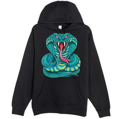 Fanged Cobra King Snake Fast Striking Fangs Bite Premium Pullover Hoodie