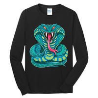 Fanged Cobra King Snake Fast Striking Fangs Bite Tall Long Sleeve T-Shirt