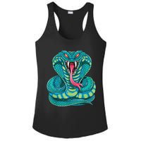 Fanged Cobra King Snake Fast Striking Fangs Bite Ladies PosiCharge Competitor Racerback Tank