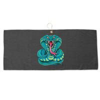 Fanged Cobra King Snake Fast Striking Fangs Bite Large Microfiber Waffle Golf Towel