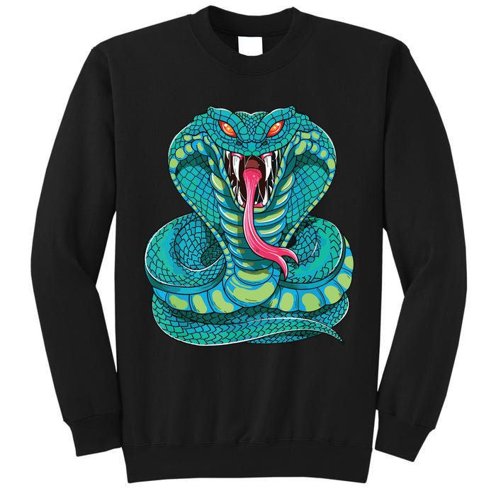 Fanged Cobra King Snake Fast Striking Fangs Bite Tall Sweatshirt