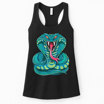 Fanged Cobra King Snake Fast Striking Fangs Bite Womens Tank Top