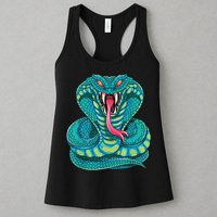 Fanged Cobra King Snake Fast Striking Fangs Bite Womens Tank Top