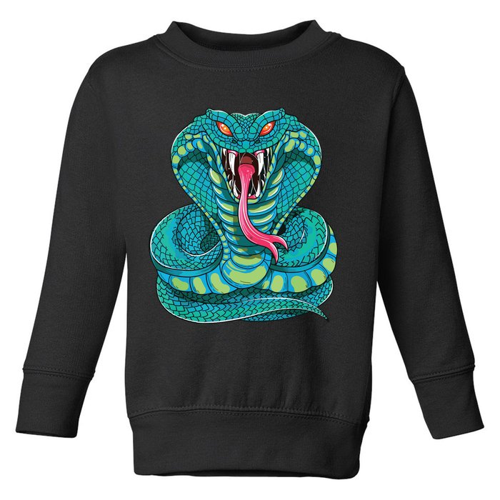 Fanged Cobra King Snake Fast Striking Fangs Bite Toddler Sweatshirt