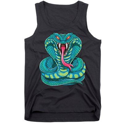 Fanged Cobra King Snake Fast Striking Fangs Bite Tank Top