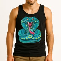 Fanged Cobra King Snake Fast Striking Fangs Bite Tank Top