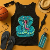 Fanged Cobra King Snake Fast Striking Fangs Bite Tank Top