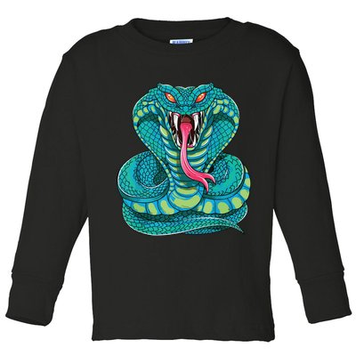 Fanged Cobra King Snake Fast Striking Fangs Bite Toddler Long Sleeve Shirt