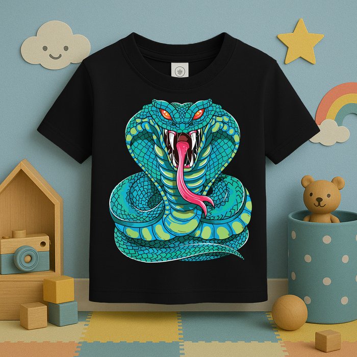 Fanged Cobra King Snake Fast Striking Fangs Bite Toddler T-Shirt