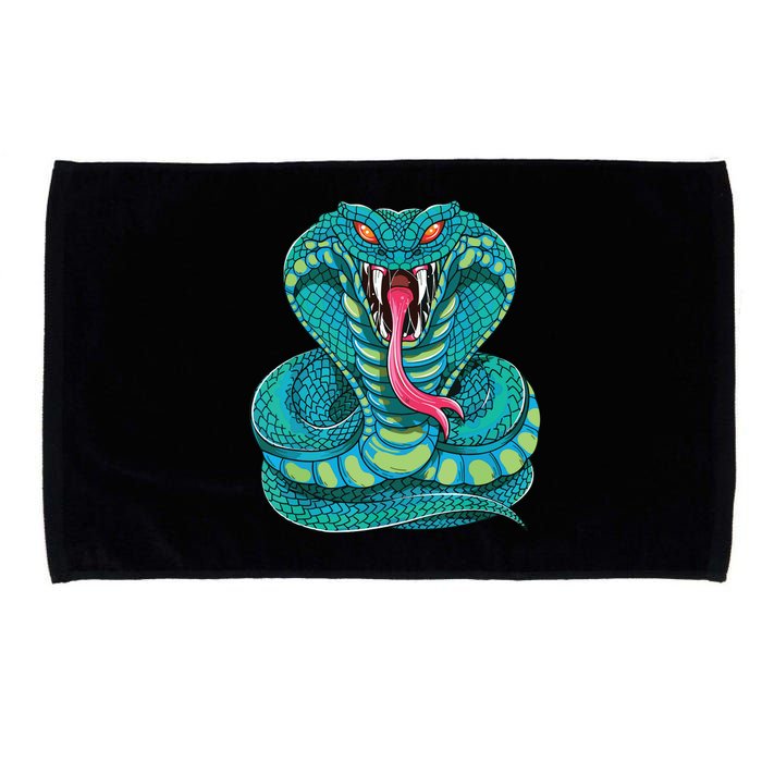 Fanged Cobra King Snake Fast Striking Fangs Bite Microfiber Hand Towel