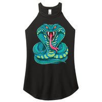 Fanged Cobra King Snake Fast Striking Fangs Bite Women's Perfect Tri Rocker Tank