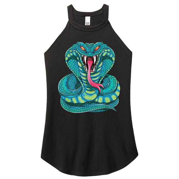 Fanged Cobra King Snake Fast Striking Fangs Bite Women's Perfect Tri Rocker Tank