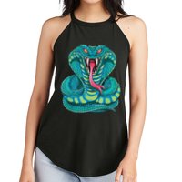 Fanged Cobra King Snake Fast Striking Fangs Bite Women's Perfect Tri Rocker Tank