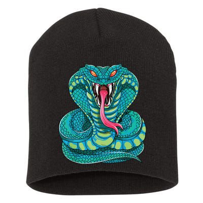 Fanged Cobra King Snake Fast Striking Fangs Bite Short Acrylic Beanie