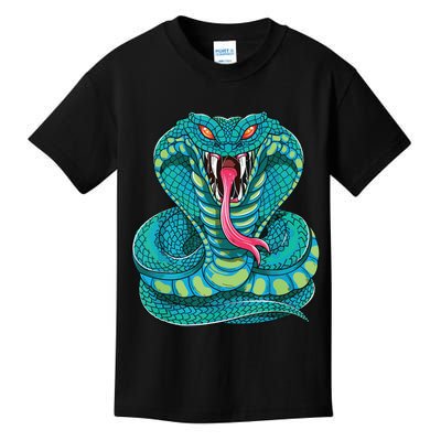 Fanged Cobra King Snake Fast Striking Fangs Bite Kids T-Shirt