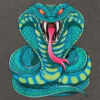 Fanged Cobra King Snake Fast Striking Fangs Bite Cotton Canvas Backpack
