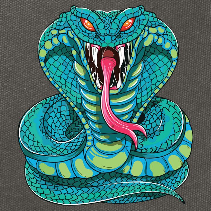 Fanged Cobra King Snake Fast Striking Fangs Bite Cotton Canvas Backpack