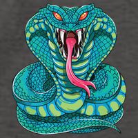 Fanged Cobra King Snake Fast Striking Fangs Bite Vector Backpack