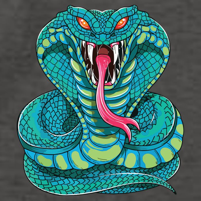 Fanged Cobra King Snake Fast Striking Fangs Bite Vector Backpack