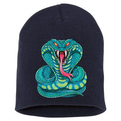 Fanged Cobra King Snake Fast Striking Fangs Bite Short Acrylic Beanie