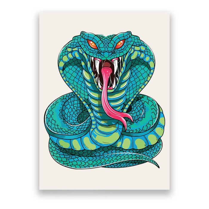 Fanged Cobra King Snake Fast Striking Fangs Bite Poster