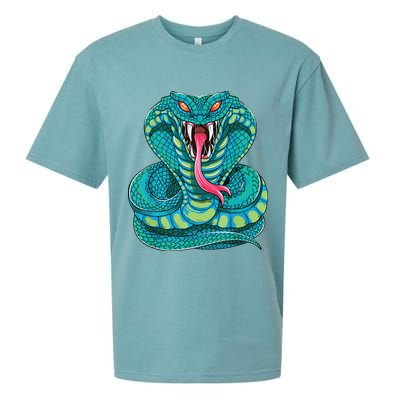 Fanged Cobra King Snake Fast Striking Fangs Bite Sueded Cloud Jersey T-Shirt